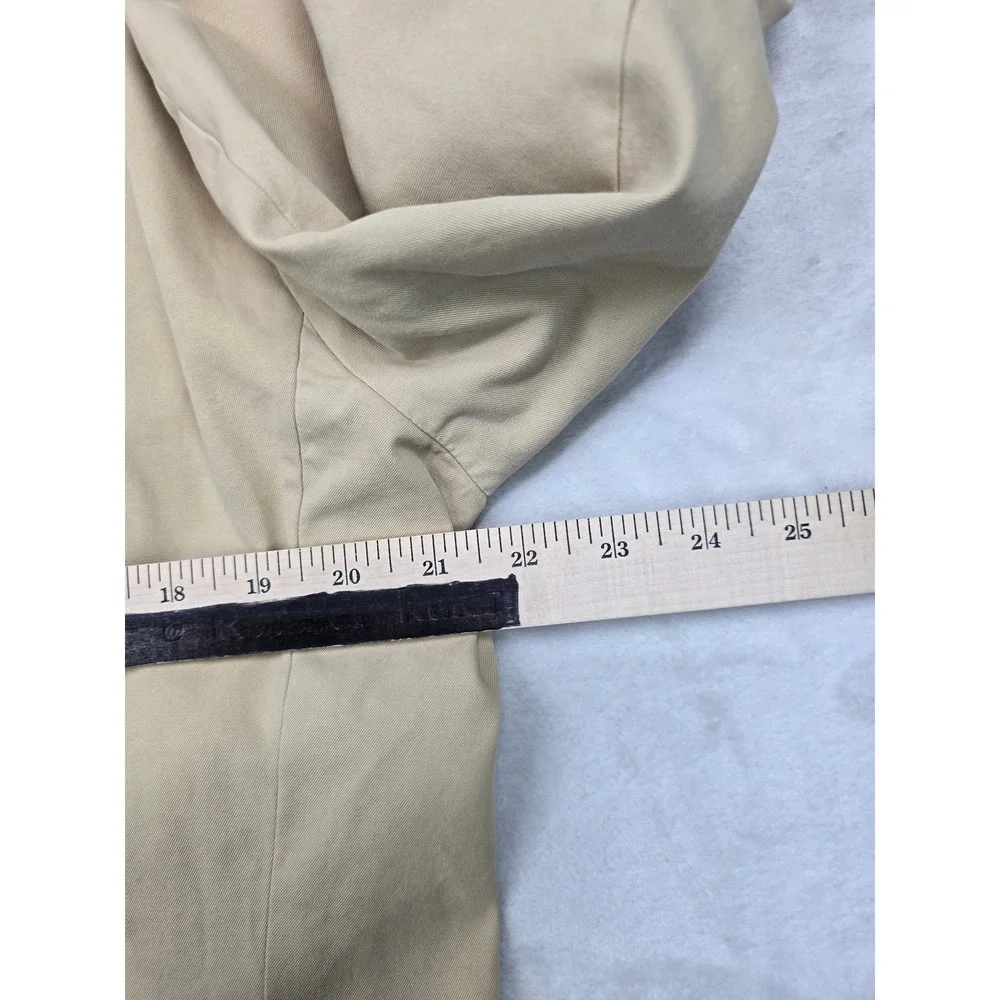 Polo Ralph Lauren Blazer Mens‎ 44R Tan Cotton Custom Fit Sport Coat Sportswear